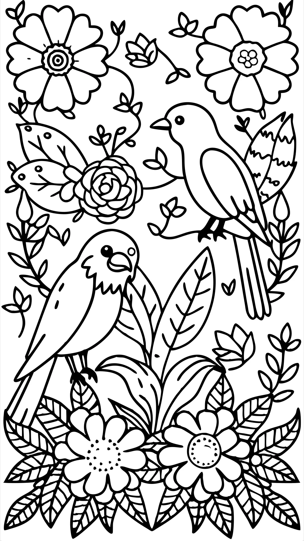 adult coloring pages of birds